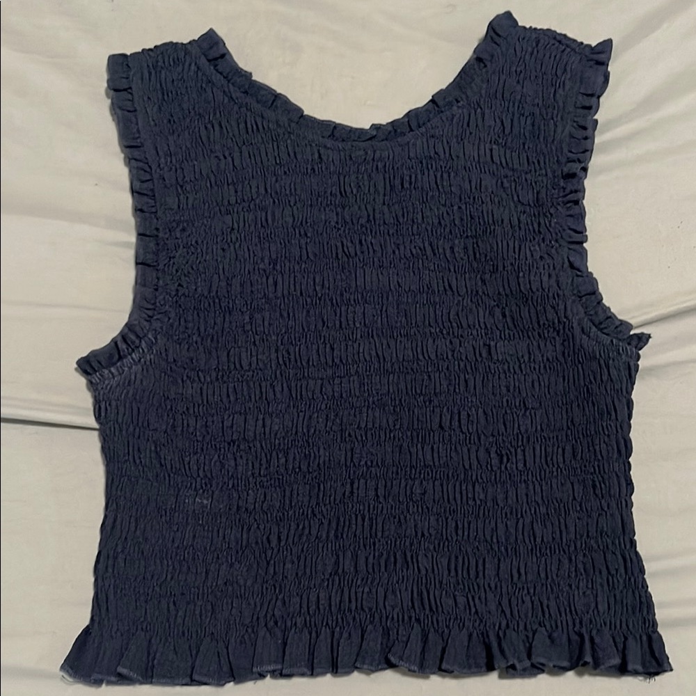 Carly Jean Los Angeles Navy Sleeveless Top